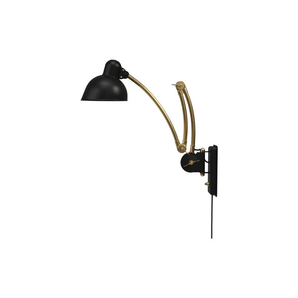 KAISER idell™ 6559-W væglampe, matt black/brass KAISER idell™ 6559-W væglampe, matt black/brass, Fritz Hansen