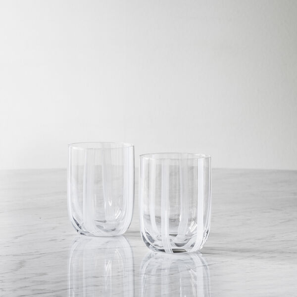 Stripe glas, white stripes, Normann Copenhagen