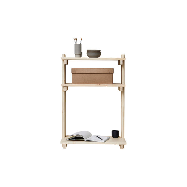 Beam Wall Office Shelf 3, pine, Form & Refine
