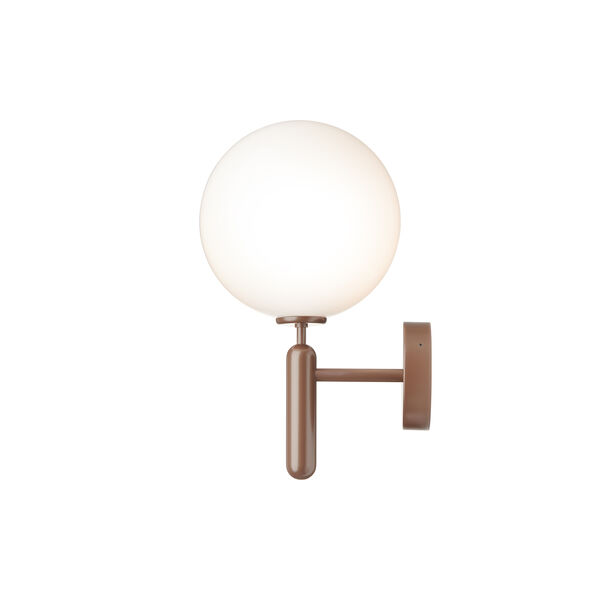 Miira Outdoor Wall Lamp, dark bronze/opal, Nuura