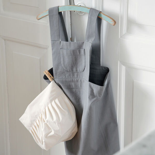 B&oslash;rneforkl&aelig;de m/kokkehue, elephant grey/classic white, Sebra