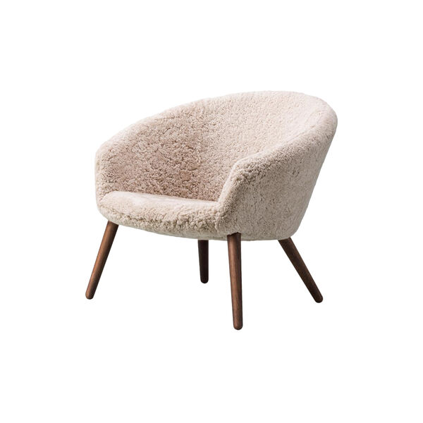 Ditzel loungestol, hvid/røget eg Ditzel loungestol, hvid/røget eg, Fredericia Furniture