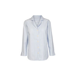 Fiona pyjamasskjorte, vintage blå strip, Geismars Væverier