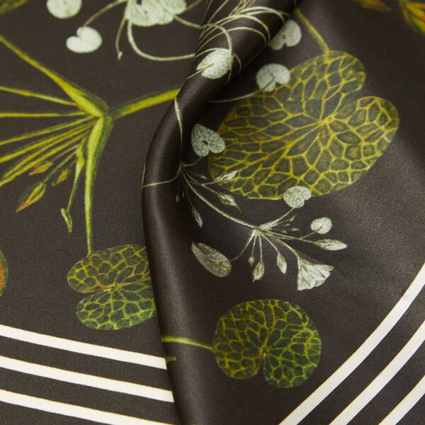 Green Striped Blossom silket&oslash;rkl&aelig;de, emerald green, Flora Danica Denmark