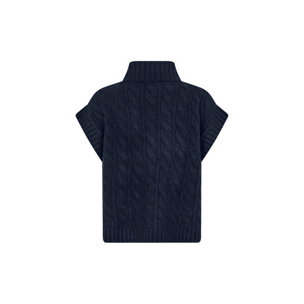 FresnoLL Knit Vest SL, dark blue, Lollys Laundry