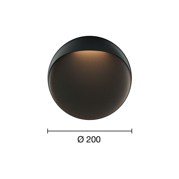 Flindt v&aelig;glampe &Oslash; 20, black texture, Louis Poulsen
