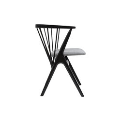Sibast No 8 spisestol, sortlakeret eg/lysegrå, Sibast Furniture