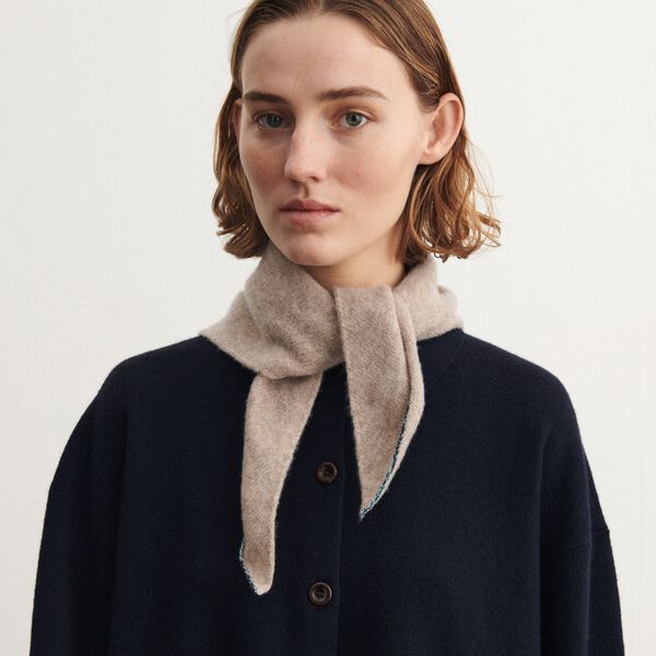 Lambswool bandana, oat melange, FUB