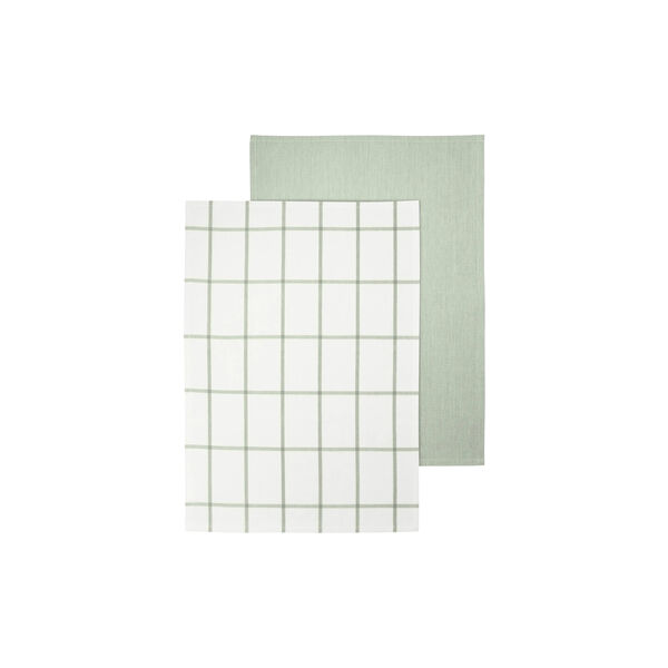 TAULO Viskestykkes&aelig;t Firkantet, white/desert sage, Blomus