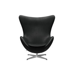 &AElig;gget&trade; 3316 loungestol, Grace black/satin brushed aluminium, Fritz Hansen