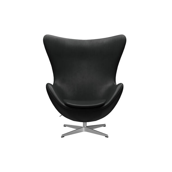 &AElig;gget&trade; 3316 loungestol, Grace black/satin brushed aluminium, Fritz Hansen