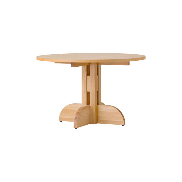 Puffin Dining Table | Round | &Oslash; 120 | Oak Veneer | Spisebord, Audo Copenhagen