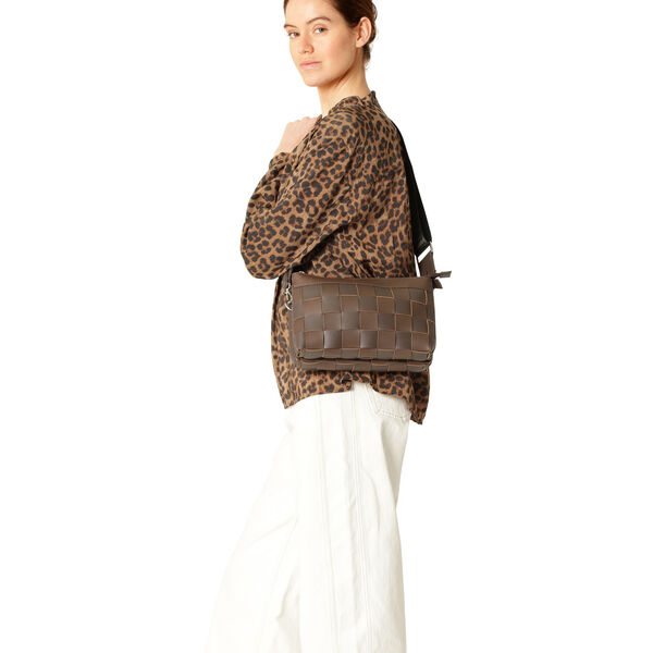 Braided Cross-Body, chocolate brown, Ilse Jacobsen Hornbæk
