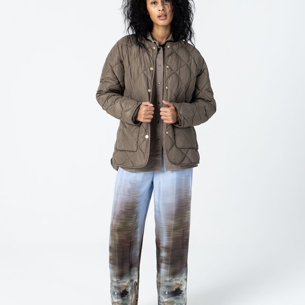 Asta quilted loose jacket, warm grey, Coster Copenhagen