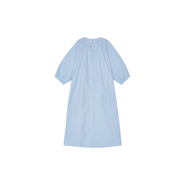 Laura Tulip Dress, blue/white stripe, CARE BY ME