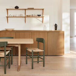 J39 Mogensen stol, khaki green/natur, Fredericia Furniture