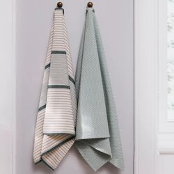 ARCHIVE STRIPE 1976 Tea Towel | Sage Green | Viskestykke, Georg Jensen Damask
