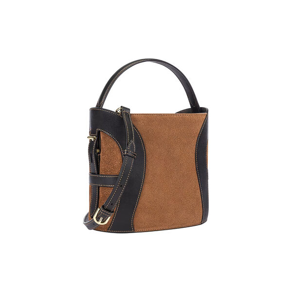 Deborah Suede Hobo Bag S, oat beige, Aigner