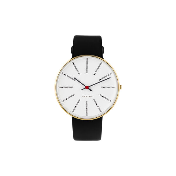 Bankers armbåndsur, white/gold/black, Arne Jacobsen Watches