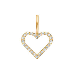 Symbols Open Heart diamant vedh&aelig;ng, guld/diamant, Ro Copenhagen