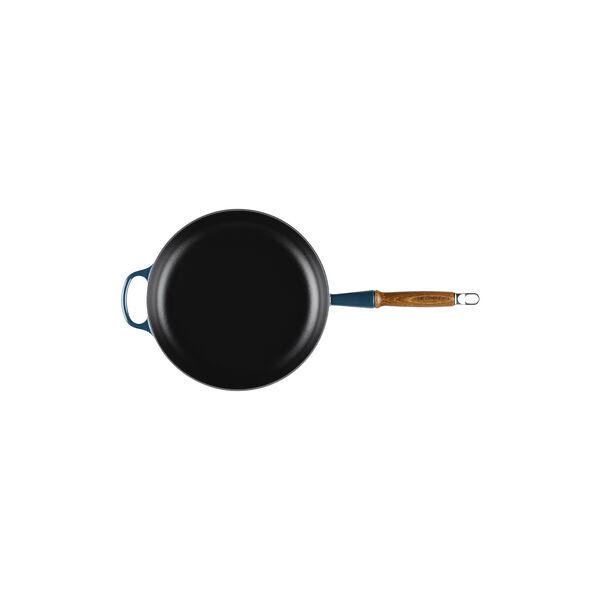 Signature st&oslash;bejern stegepande med tr&aelig;h&aring;ndtag &Oslash; 28 cm, nuit, Le Creuset