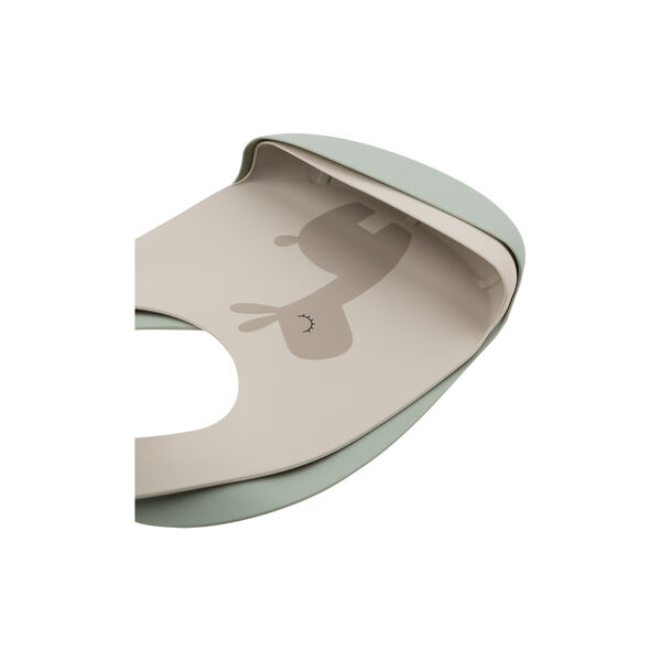 Lalee silikone hagesmæk, sand/green, Done by Deer