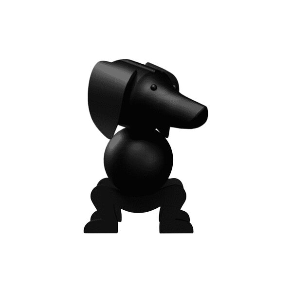 Gravhund lille, m&oslash;rk bejdset eg, Kay Bojesen Denmark