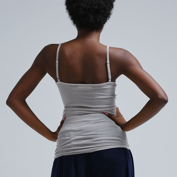 Cotton Spaghetti Top, grey, Seamless Basic