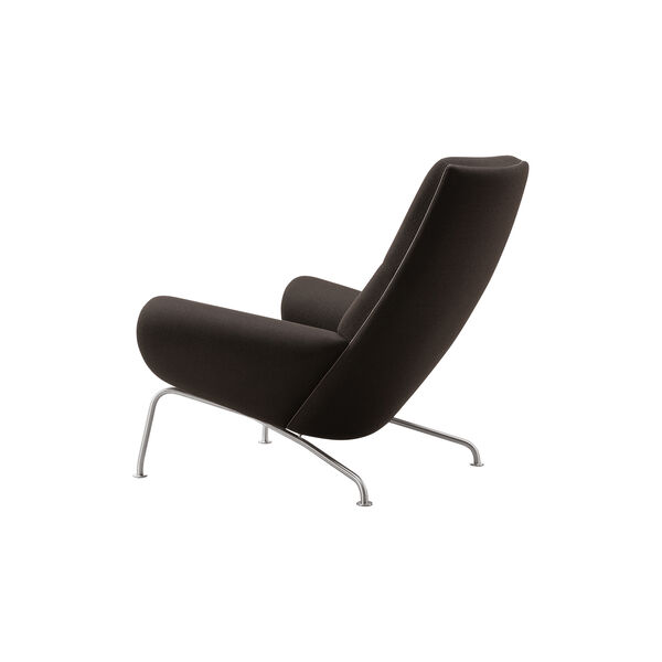Wegner Queen Chair |  Dark Brown| L&aelig;nestol + Ottoman, Fredericia Furniture