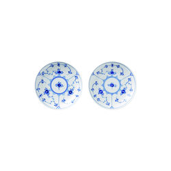 Musselmalet Riflet sk&aring;l 13 cm, 2 stk, Royal Copenhagen