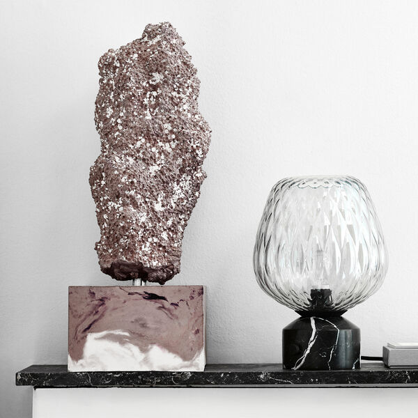 Blown SW6 bordlampe, sølv/sort Blown SW6 bordlampe, sølv/sort, &Tradition