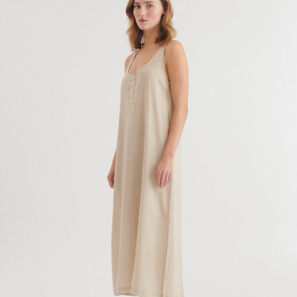 Carina Tank Dress, natural melange, Basic Apparel