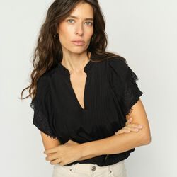 MMWea Flowish Blouse, black, MOS MOSH