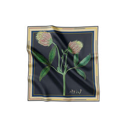 Trifolium silketørklæde, navy blue/golden sand, Flora Danica Denmark