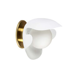 PS38 væglampe, white/brass, ATBO