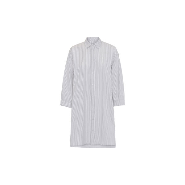 Lina lang skjorte, white/grey, CARE BY ME