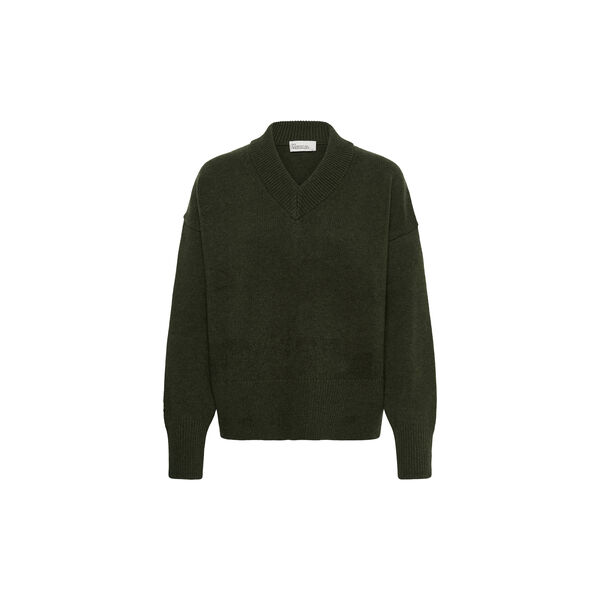 MWRome LW V-Neck Pullover | Olive Night | Strikpullover, My Essential Wardrobe