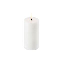 LED Pillar Candle 10 cm, nordic white, Uyuni Lighting