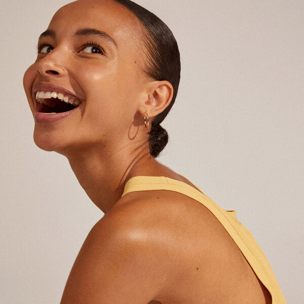 EANNA recycled store hoops, guldbelagt, Pilgrim