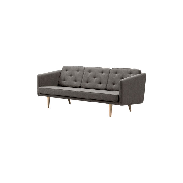 No. 1 3-pers. sofa, Fiord 151/sæbebehandlet eg, Fredericia Furniture