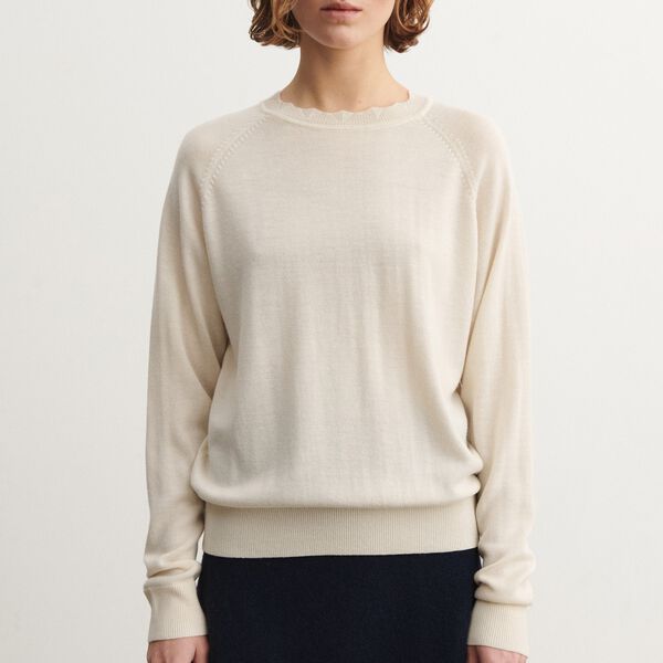 Thin Sweater, ecru, FUB