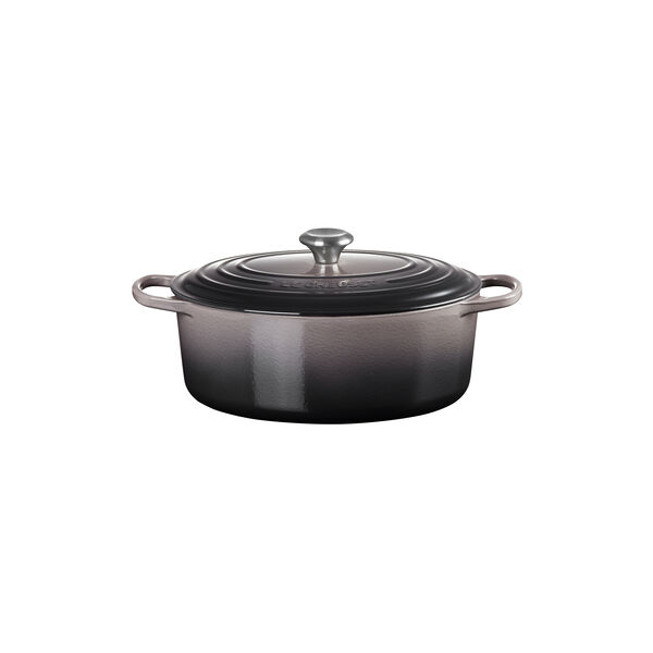 Signature oval gryde 6,3 L, flint, Le Creuset