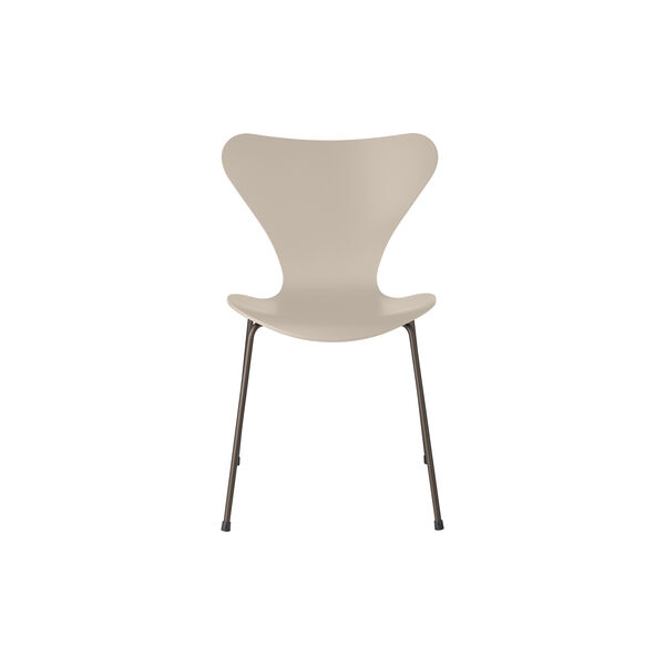 Serie 7&trade; 3107 fuldlakeret stol, light beige/brown bronze, Fritz Hansen