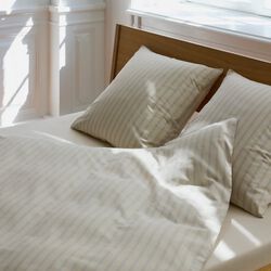 EVEN STRIPE&nbsp;senget&oslash;j, archive linen, Georg Jensen Damask