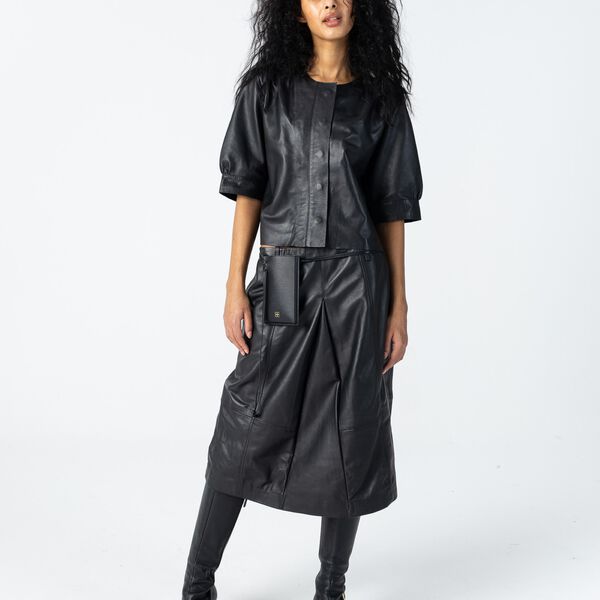 Leather skirt, black, Coster Copenhagen