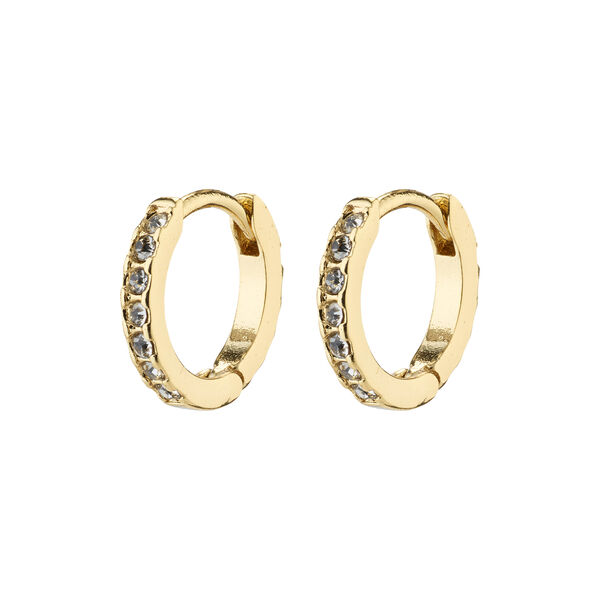 EBNA mini krystal huggie hoops, guldbelagt EBNA mini krystal huggie hoops, guldbelagt, Pilgrim
