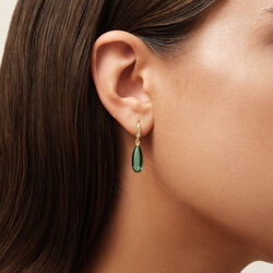 Fay Earrings, gold/green, Julie Sandlau