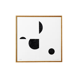 WOOD WORKS cut black print, MOTARASU