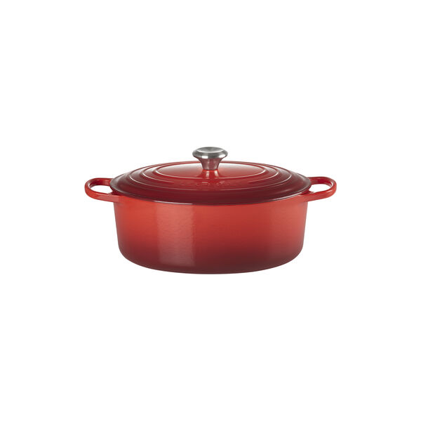 Signature st&oslash;bejern oval gryde &Oslash; 31 cm, cerise, Le Creuset