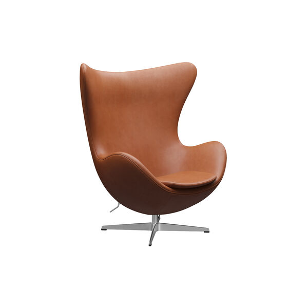 Ægget™ 3316 loungestol, Grace walnut/satin brushed aluminium, Fritz Hansen